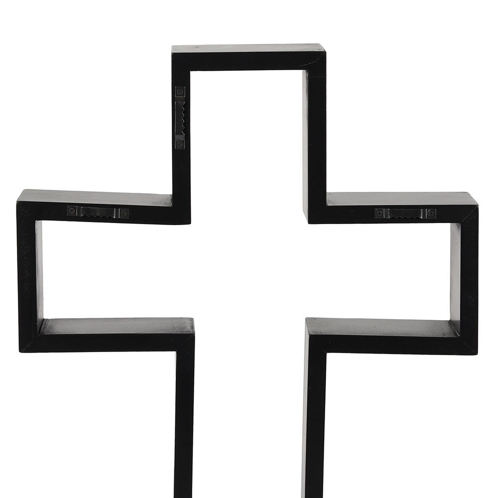 Black Crucifix Shelving Display