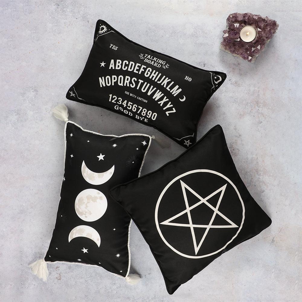 Black and White Pentagram Cushion