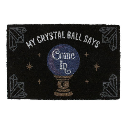 Crystal Ball Black Doormat