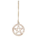 White Wooden Hanging Pentagram