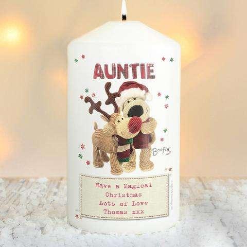 Personalised Boofle Christmas Reindeer Candle - Myhappymoments.co.uk