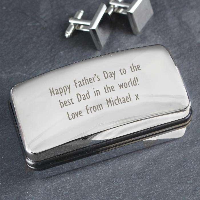 Engraved Cufflink Box