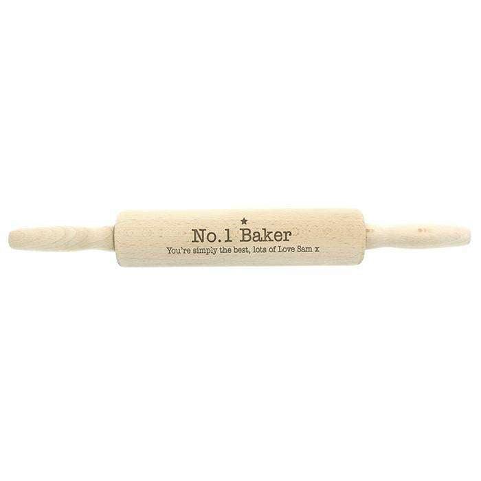 Personalised Baker Rolling Pin - Myhappymoments.co.uk