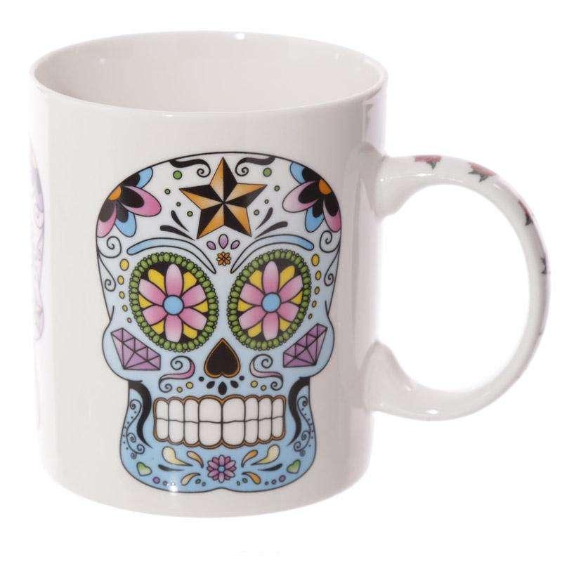 Sugar Skull Day of the Dead Mug - Myhappymoments.co.uk