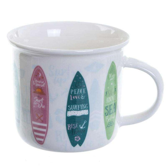 Surfboard Enamel Shape Mug - Myhappymoments.co.uk