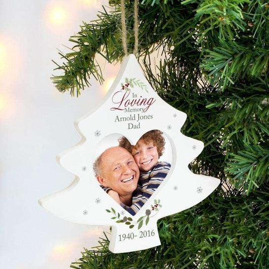 Personalised In Loving Memory Tree Photo Frame Decoration - Myhappymoments.co.uk