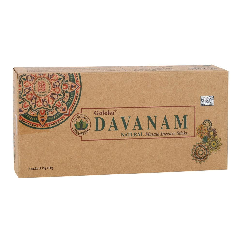 6 Packs Goloka Davanam Organica Series Incense Sticks