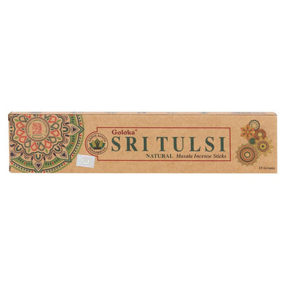 6 Packs Goloka Sri Tulsi Organica Series Incense Sticks