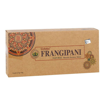 6 Packs Goloka Frangipani Organica Series Incense Sticks