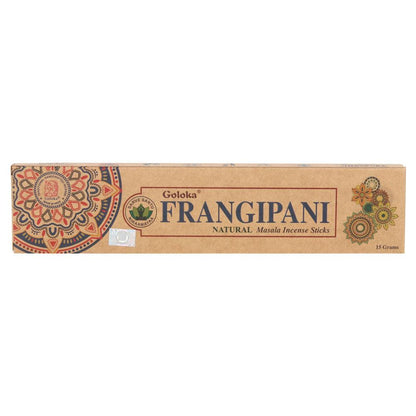 6 Packs Goloka Frangipani Organica Series Incense Sticks