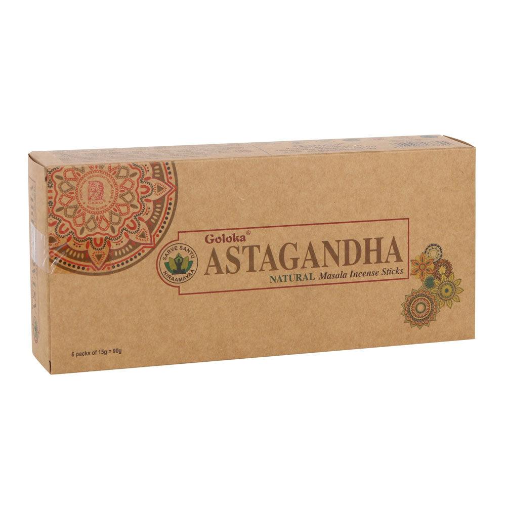 6 Packs Goloka Astagandha Organica Series Incense Sticks