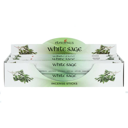 6 Packs of Elements White Sage Incense Sticks