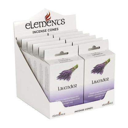 12 Packs of Elements Lavender Incense Cones