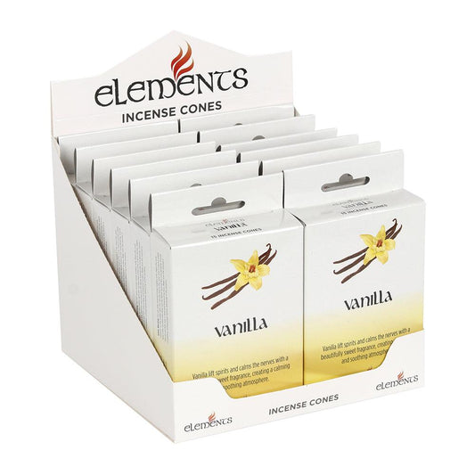 12 Packs of Elements Vanilla Incense Cones