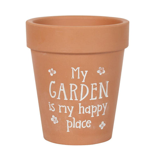 My Garden Is My Happy Place Terracotta Plant Pot