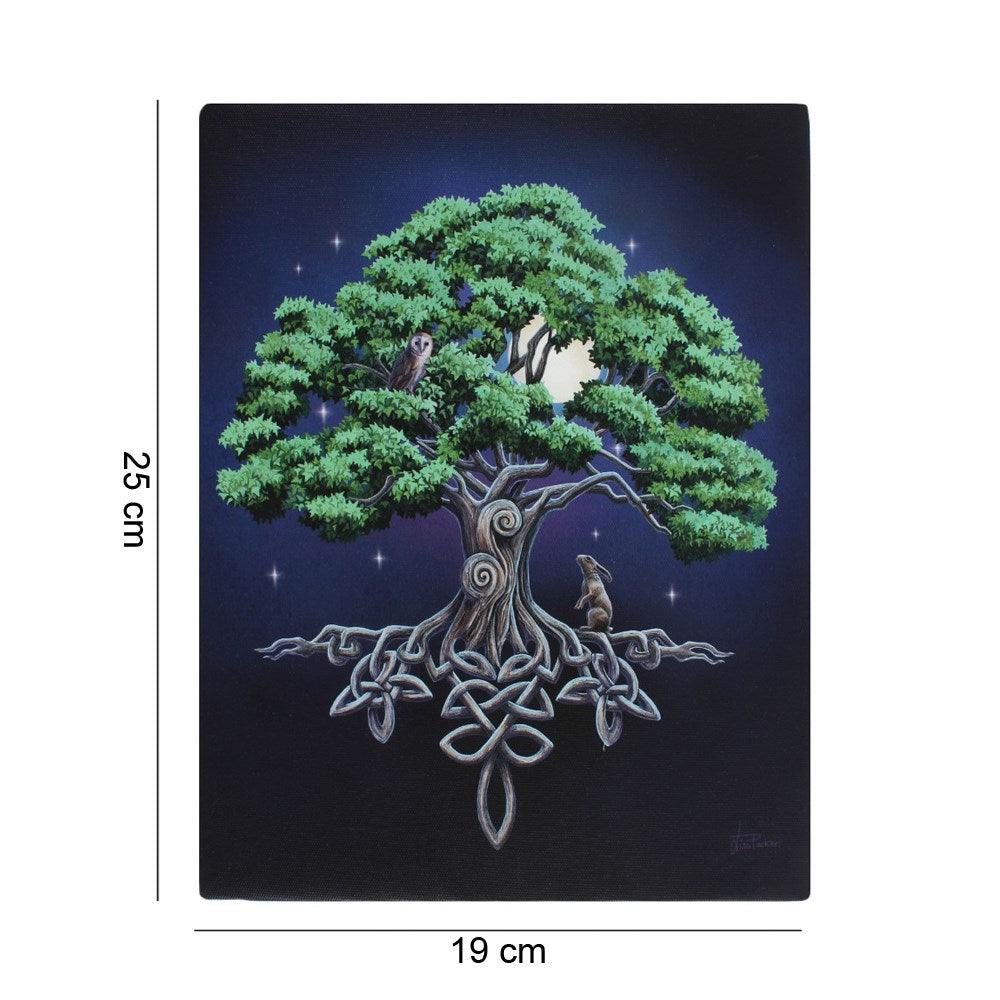 19x25cm Tree Of Life Canvas Plaque by Lisa Parker