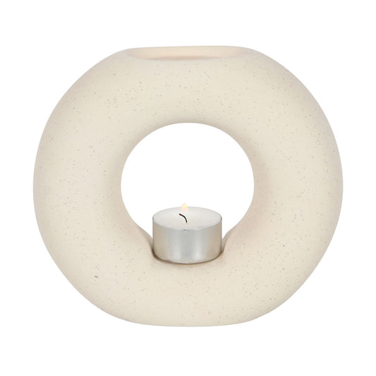 Cream Speckle Doughnut Oil Burner