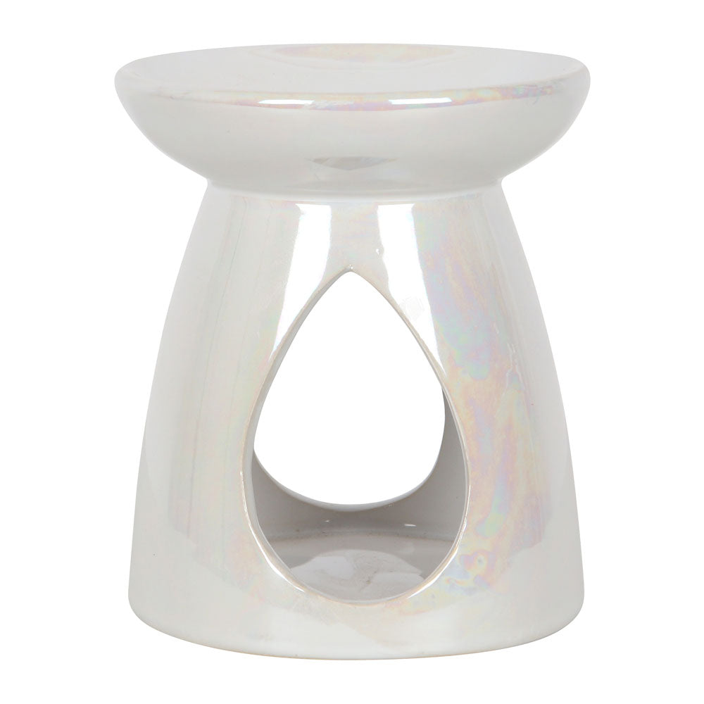 Iridescent White Oil Burner