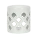 White Oil Burner With Lattice Cutouts