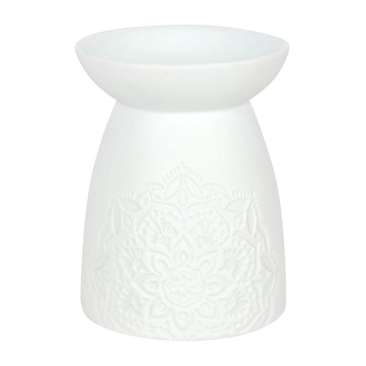 White Ceramic Mandala Oil Burner