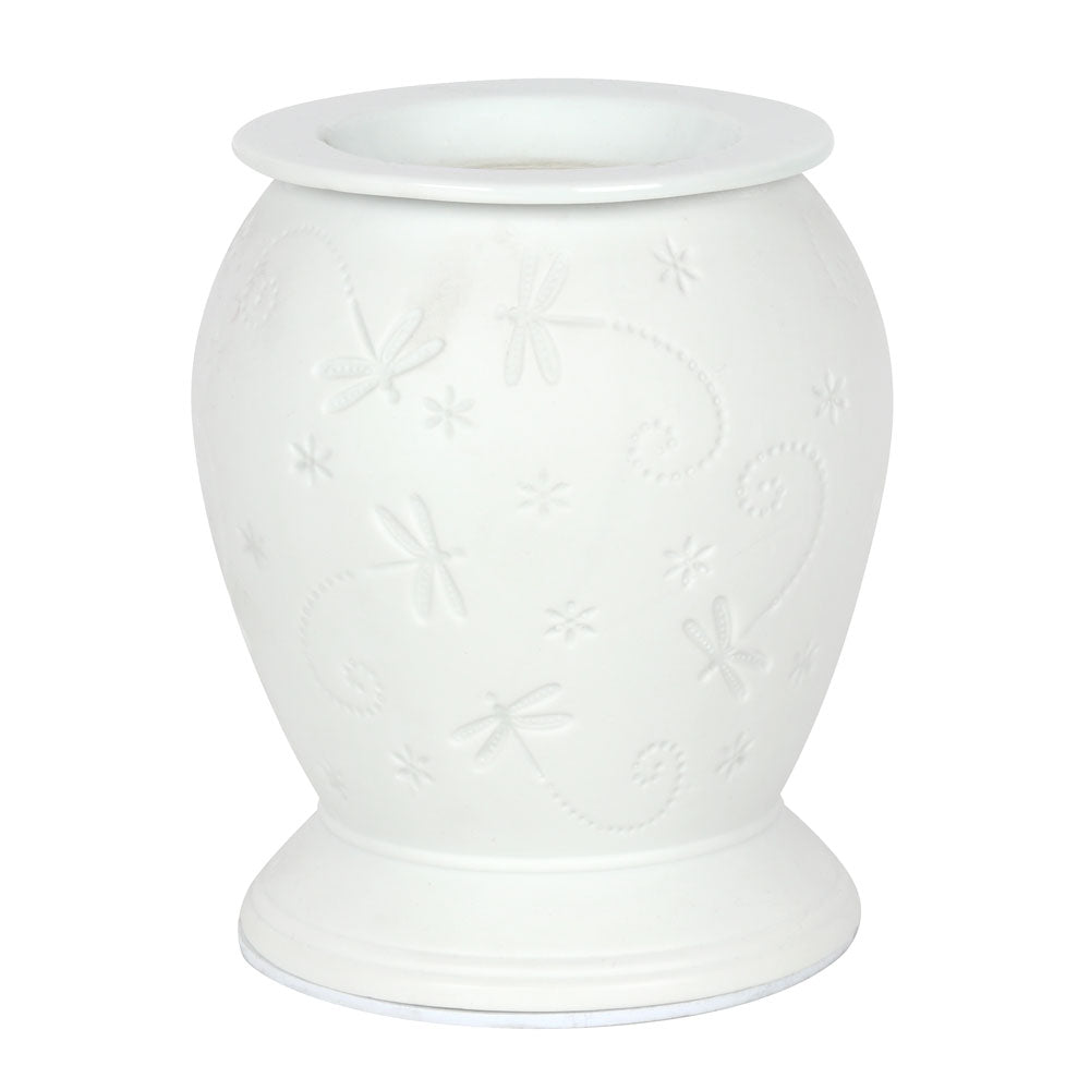 Dragonfly White Ceramic Electric Oil Burner