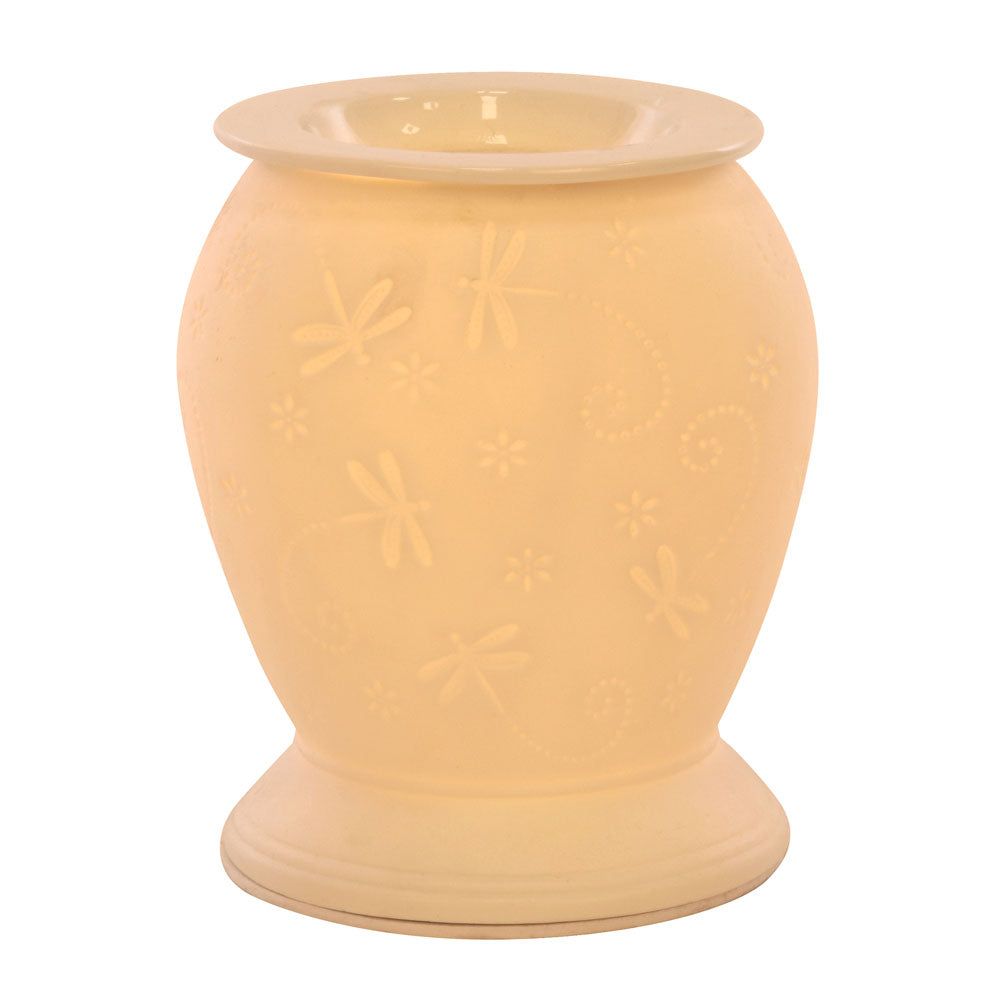 Dragonfly White Ceramic Electric Oil Burner