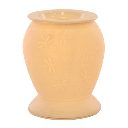 Dragonfly White Ceramic Electric Oil Burner