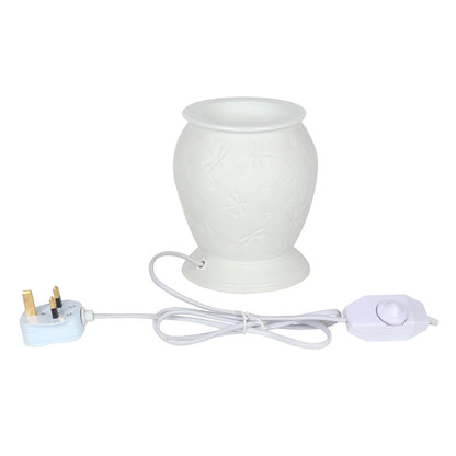 Dragonfly White Ceramic Electric Oil Burner