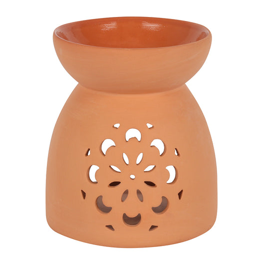 Floral Cutout Terracotta Effect Oil Burner