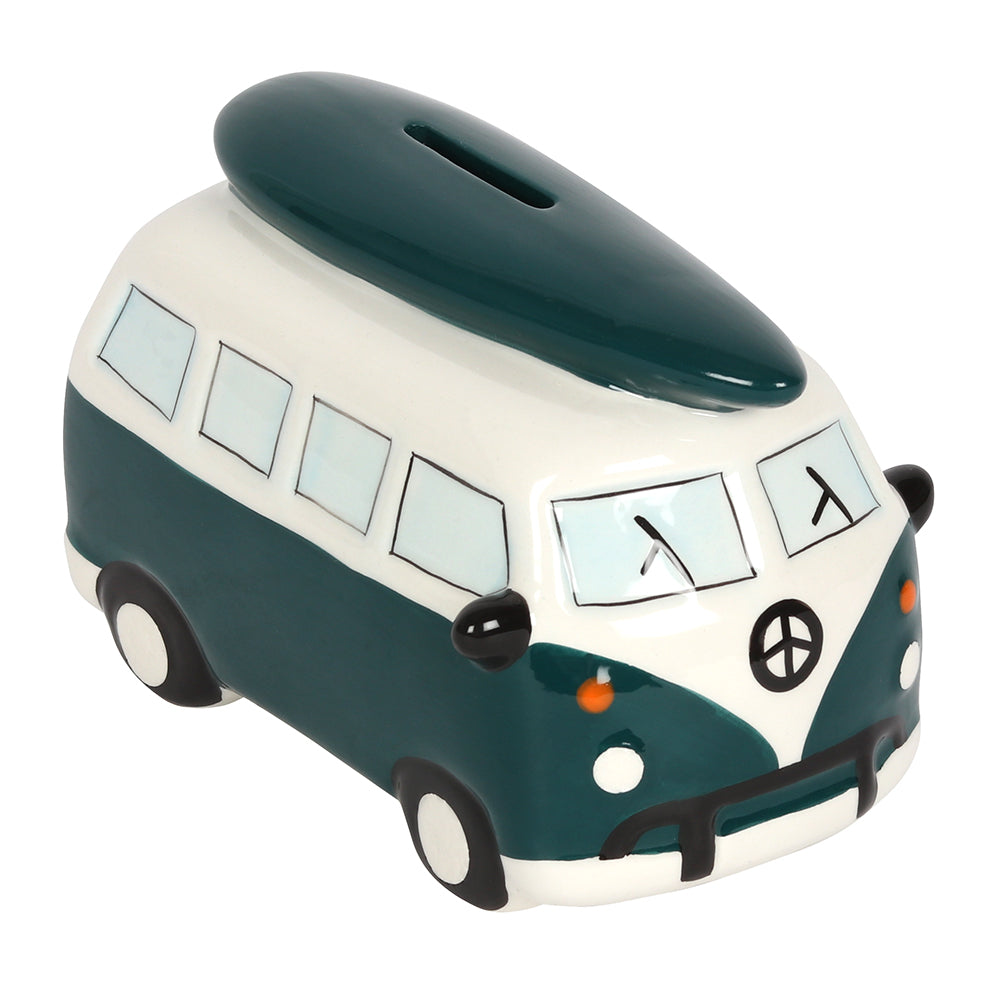 Dark Green Campervan Money Box