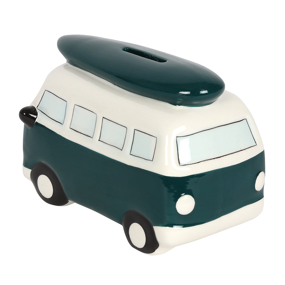 Dark Green Campervan Money Box