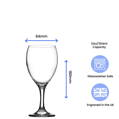 Engraved Wine Glass with Name and Heart Design Image 3