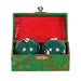 Pair of Green Metal Stress Balls