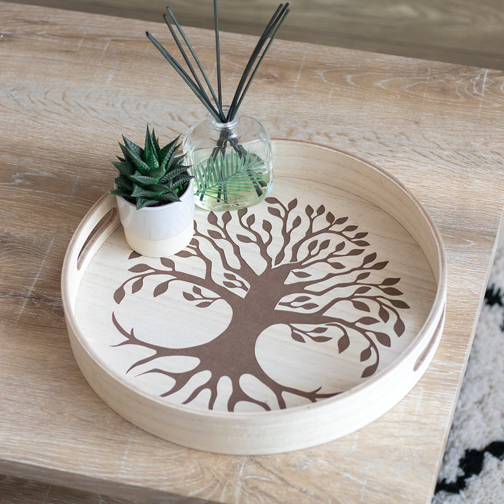 35cm Tree of Life Engraved Tray