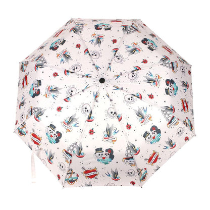 Tattoo Skull Print Travel Umbrella