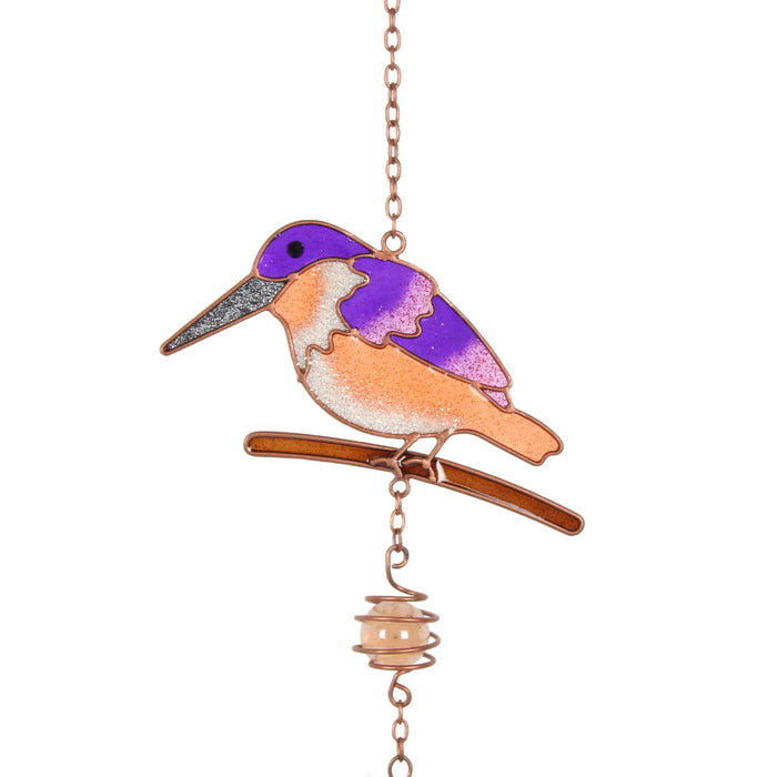 Purple Kingfisher Wind Chime