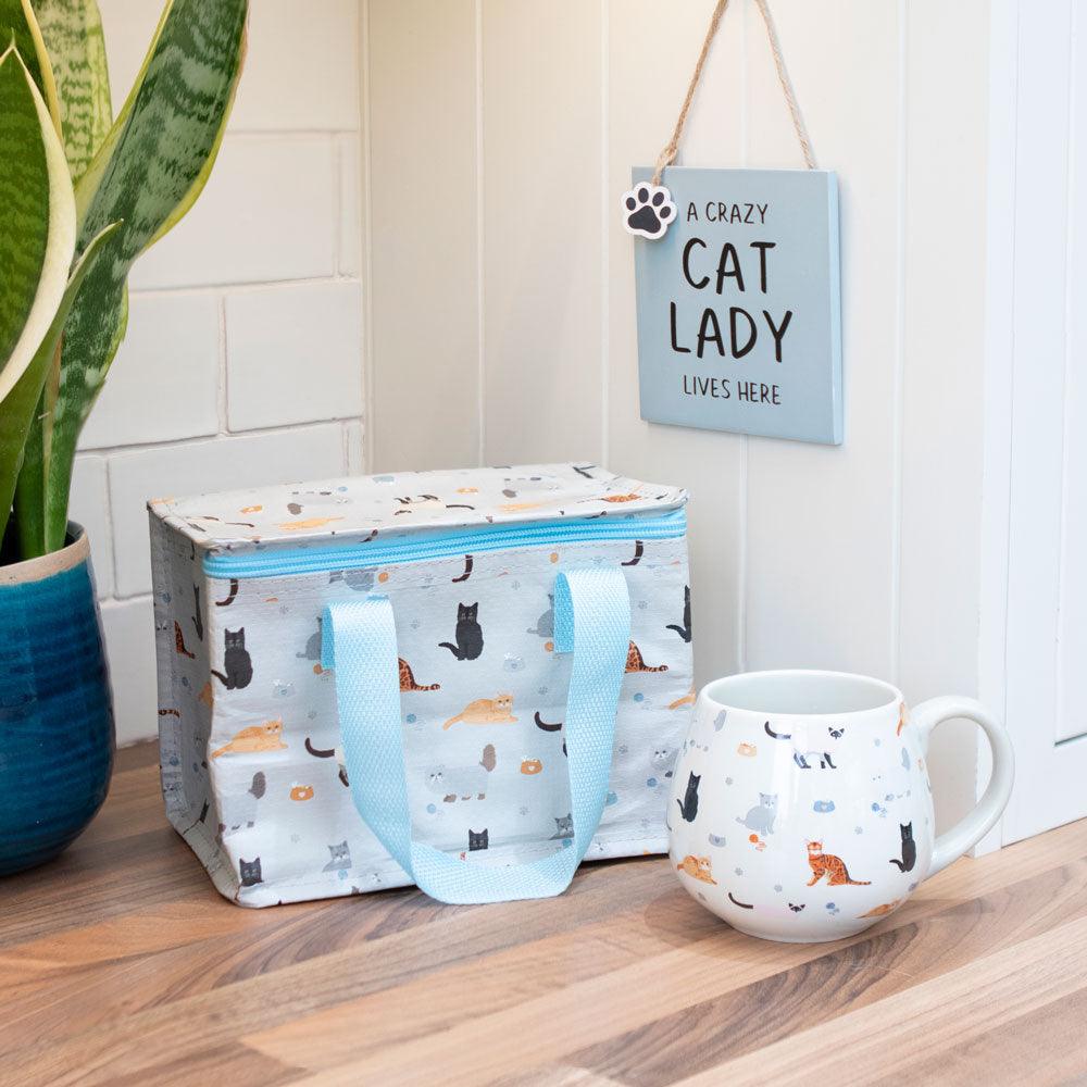 Cat Print Rounded Mug